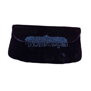 Vintage Magid Purple Beaded Clutch Purse